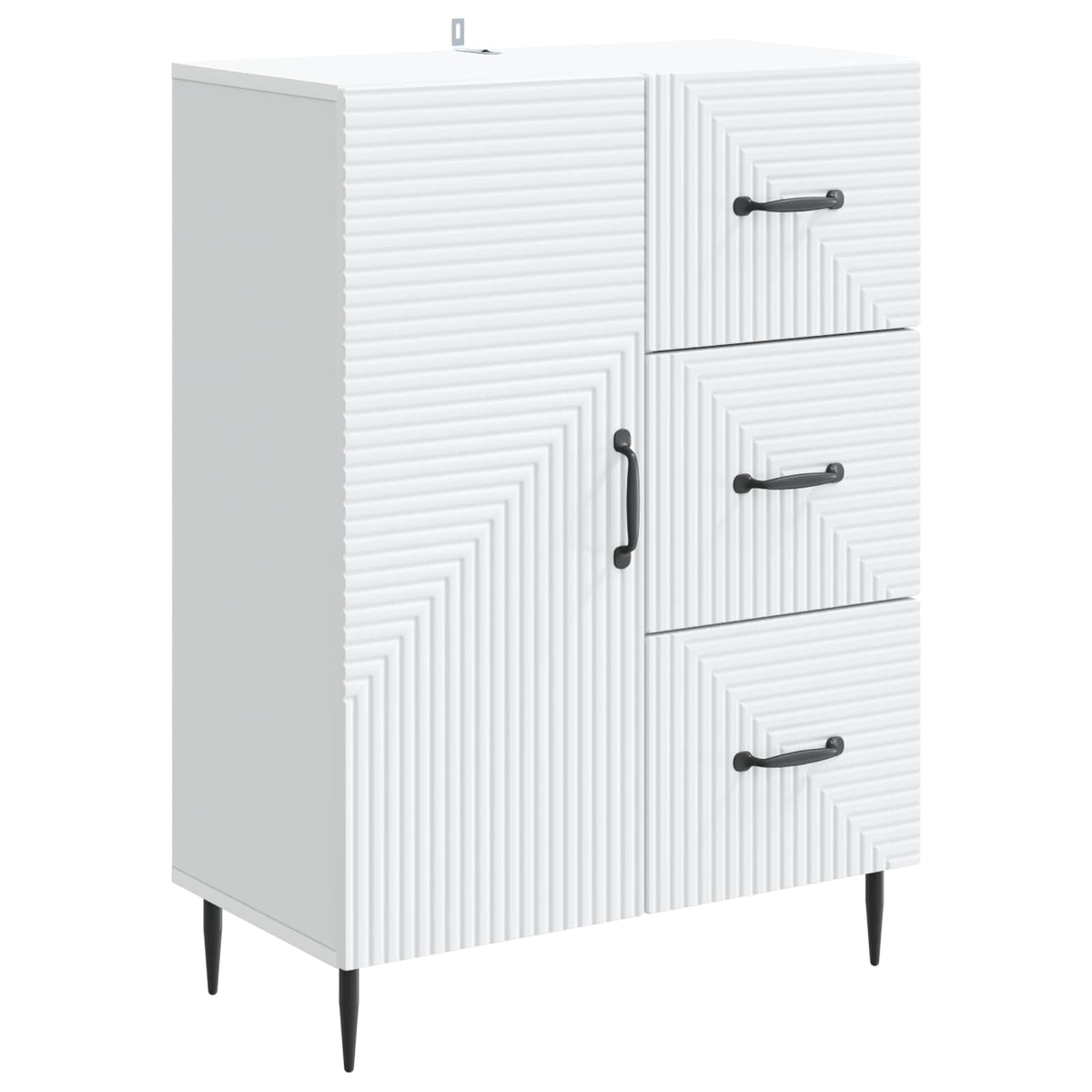 Sideboard 66 x 34.5 x 89.5 cm Engineered Wood White