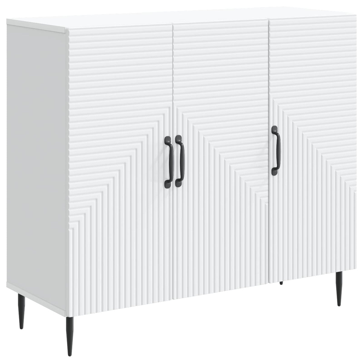 Sideboard 89 x 34.5 x 80 cm Engineered Wood White