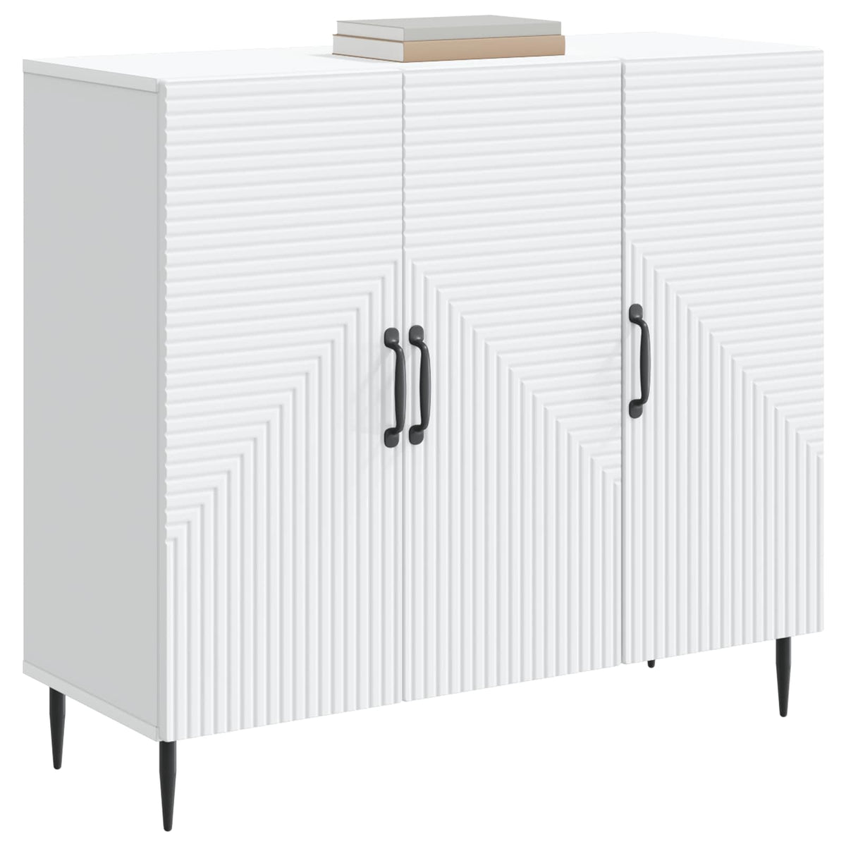 Sideboard 89 x 34.5 x 80 cm Engineered Wood White