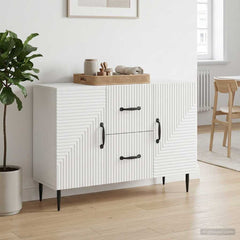 Sideboard 89 x 34.5 x 60 cm Engineered Wood White