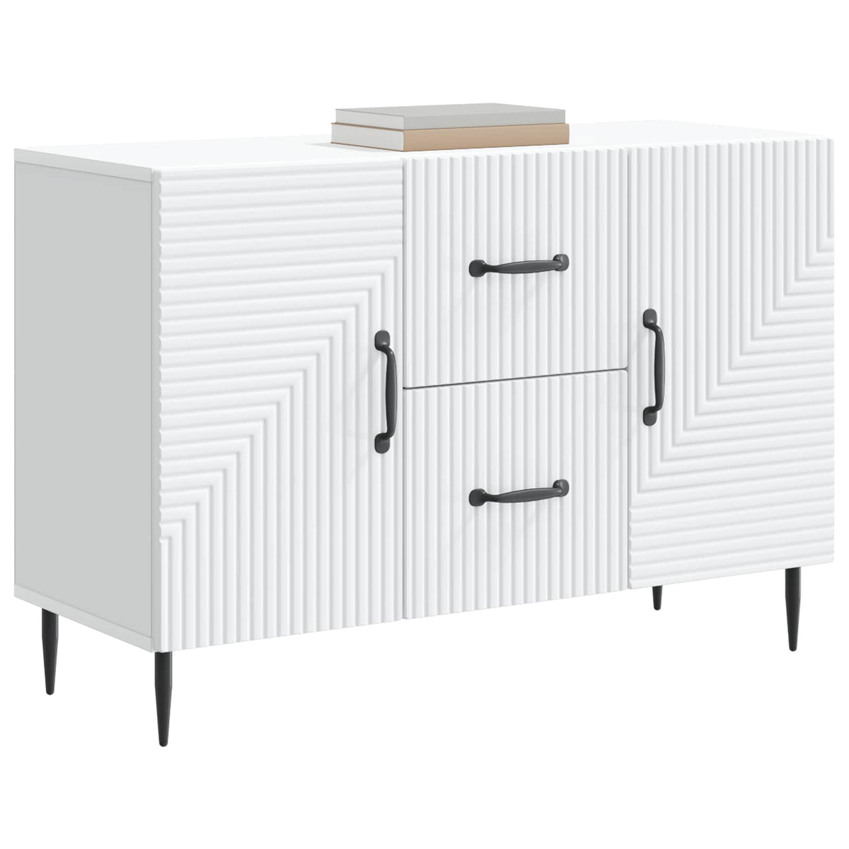 Sideboard 89 x 34.5 x 60 cm Engineered Wood White