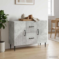 Sideboard 89 x 34.5 x 60 cm Engineered Wood Concrete grey
