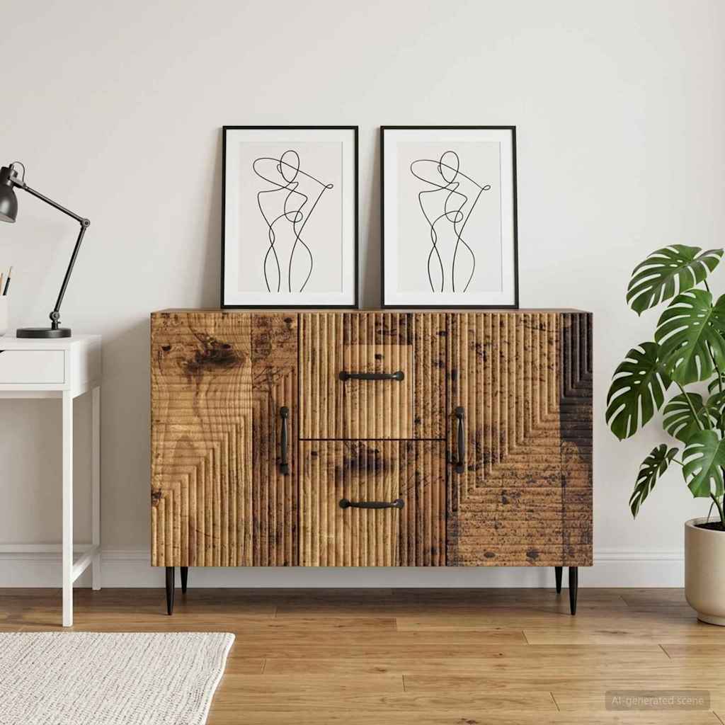 Sideboard 89 x 34.5 x 60 cm Engineered Wood Old wood