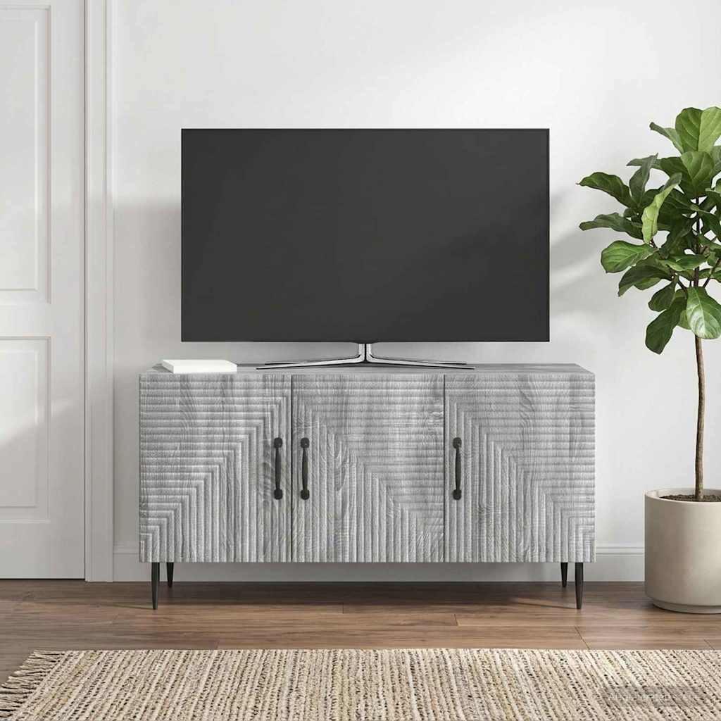 TV Cabinet 99 x 34.5 x 50 cm Engineered Wood Grey sonoma