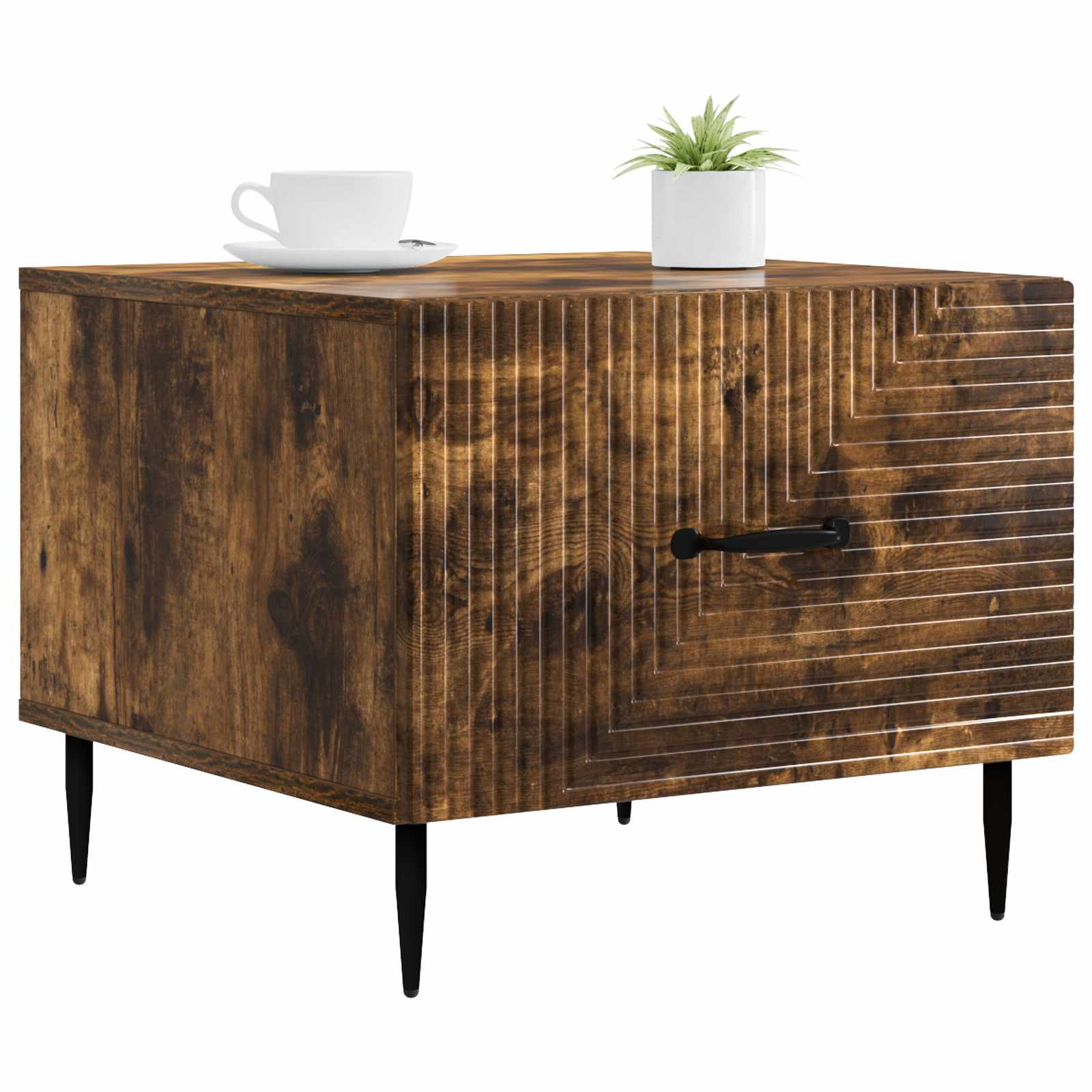 vidaXL Coffee Table Smoked Oak 49 x 50 x 40 cm Engineered Wood 3