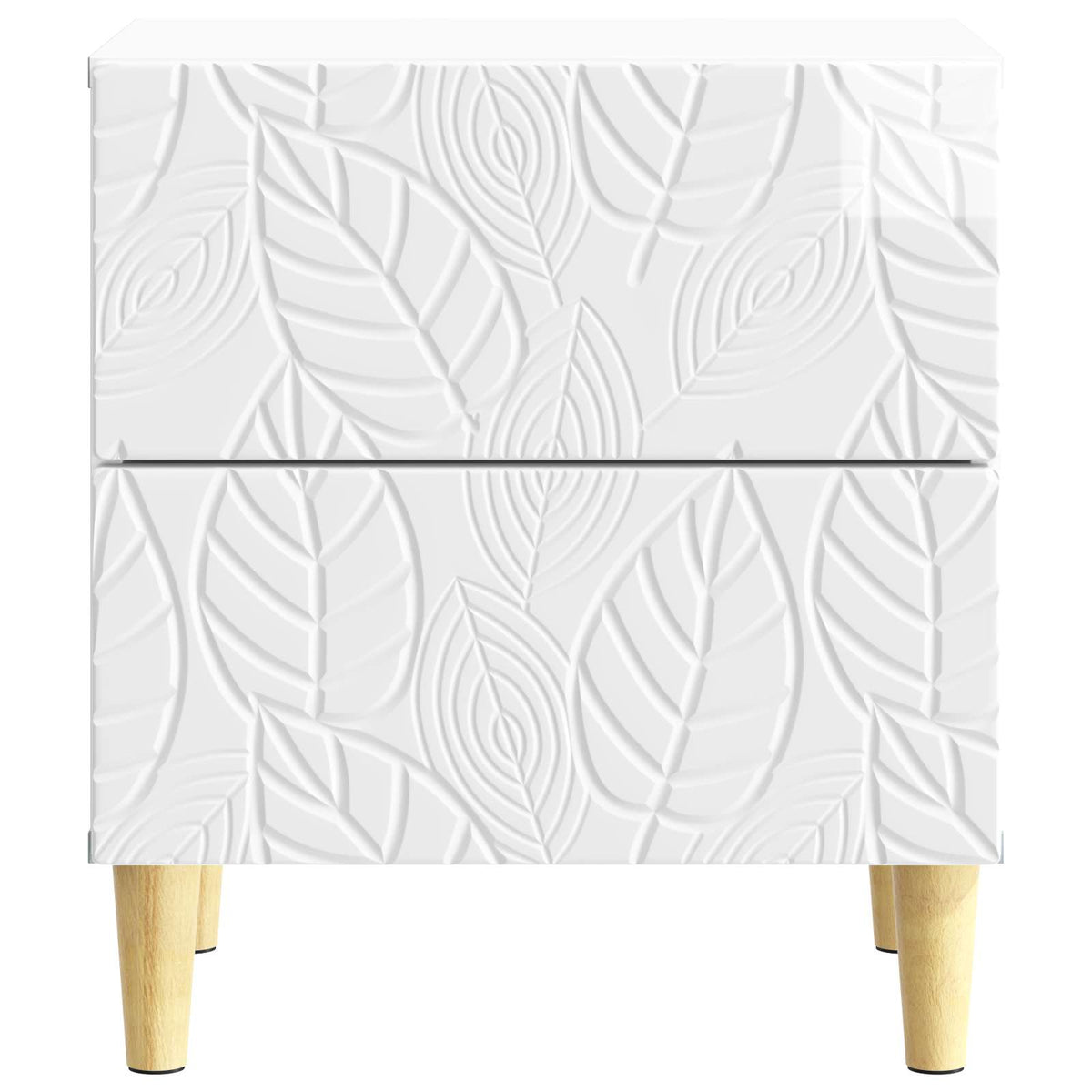 vidaXL Bedside Table 2 pcs High Gloss White 43 x 34.5 x 48 cm 6