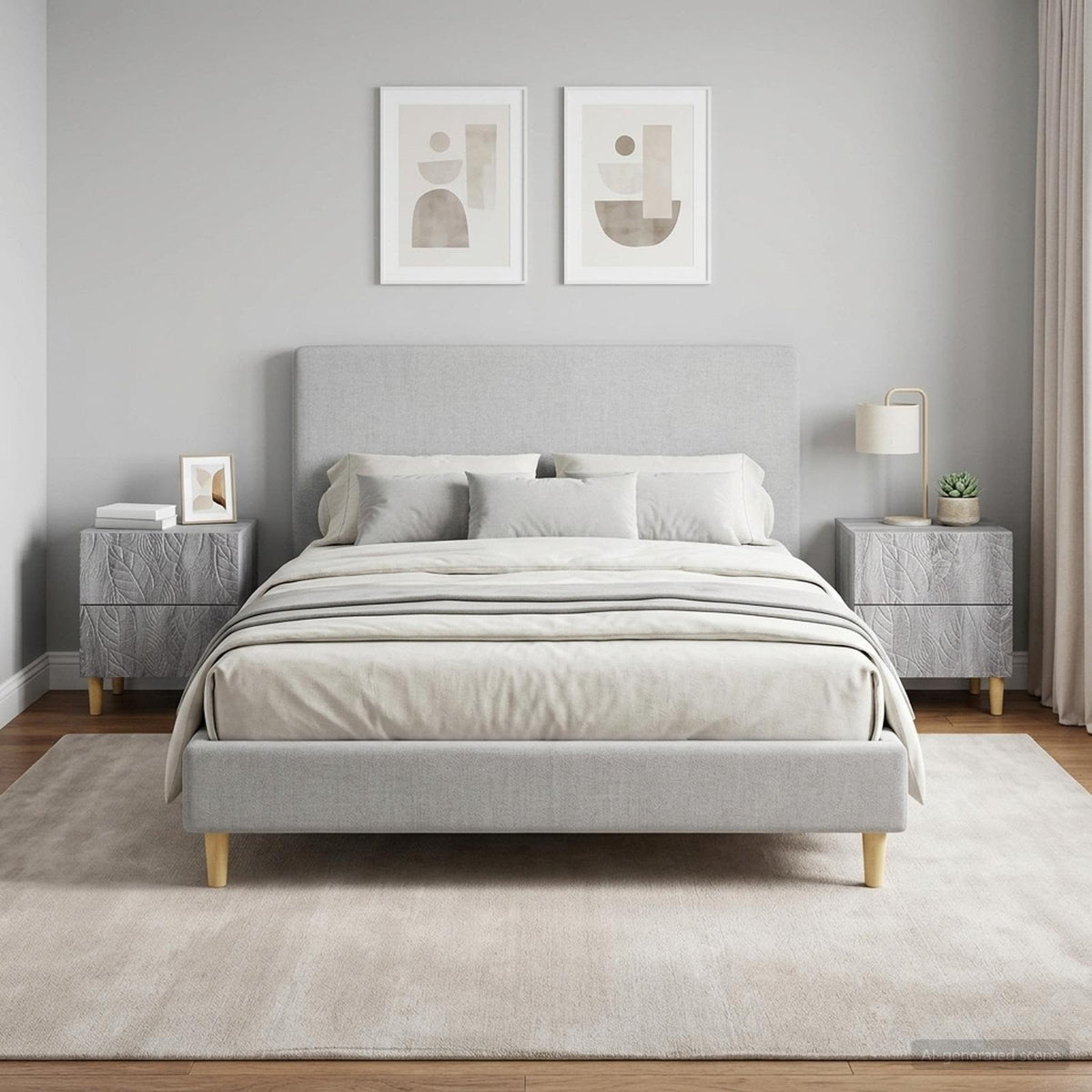 vidaXL Bedside Table 2 pcs Grey Sonoma 43 x 34.5 x 48 cm 1
