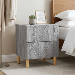 vidaXL Bedside Table 2 pcs Grey Sonoma 43 x 34.5 x 48 cm 3