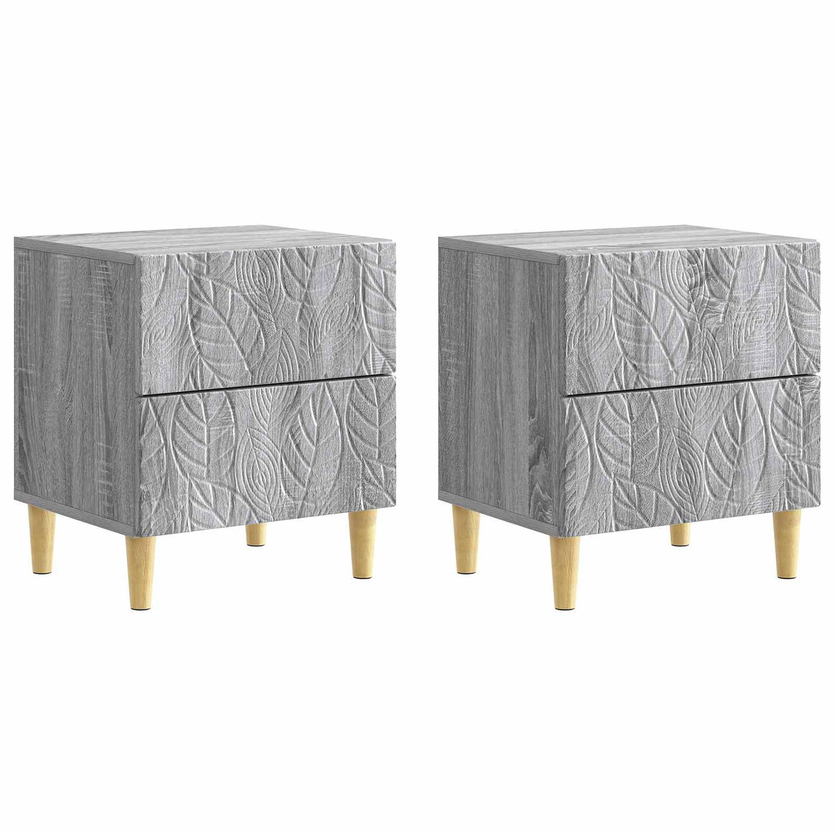 vidaXL Bedside Table 2 pcs Grey Sonoma 43 x 34.5 x 48 cm 2