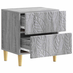 vidaXL Bedside Table 2 pcs Grey Sonoma 43 x 34.5 x 48 cm 5
