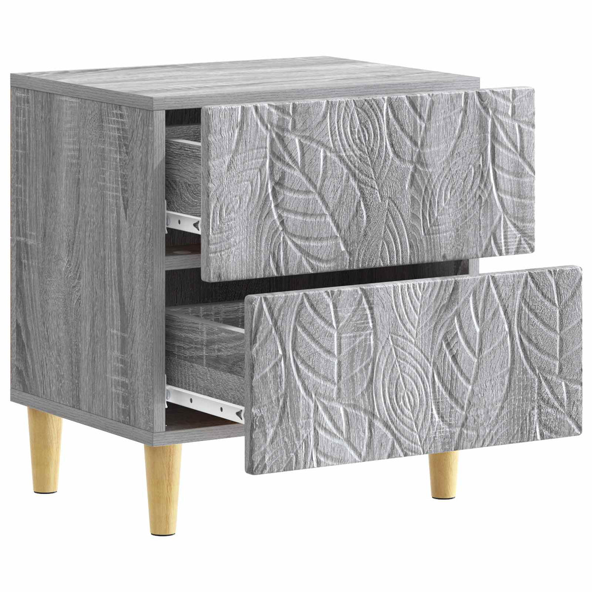 vidaXL Bedside Table 2 pcs Grey Sonoma 43 x 34.5 x 48 cm 5