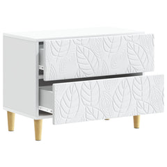 vidaXL Bedside Table White 62 x 34.5 x 48 cm Engineered Wood 3
