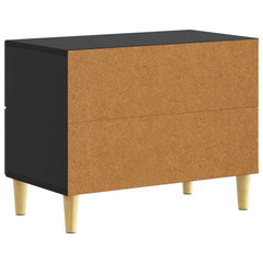 vidaXL Bedside Table Black 62 x 34.5 x 48 cm Engineered Wood 6