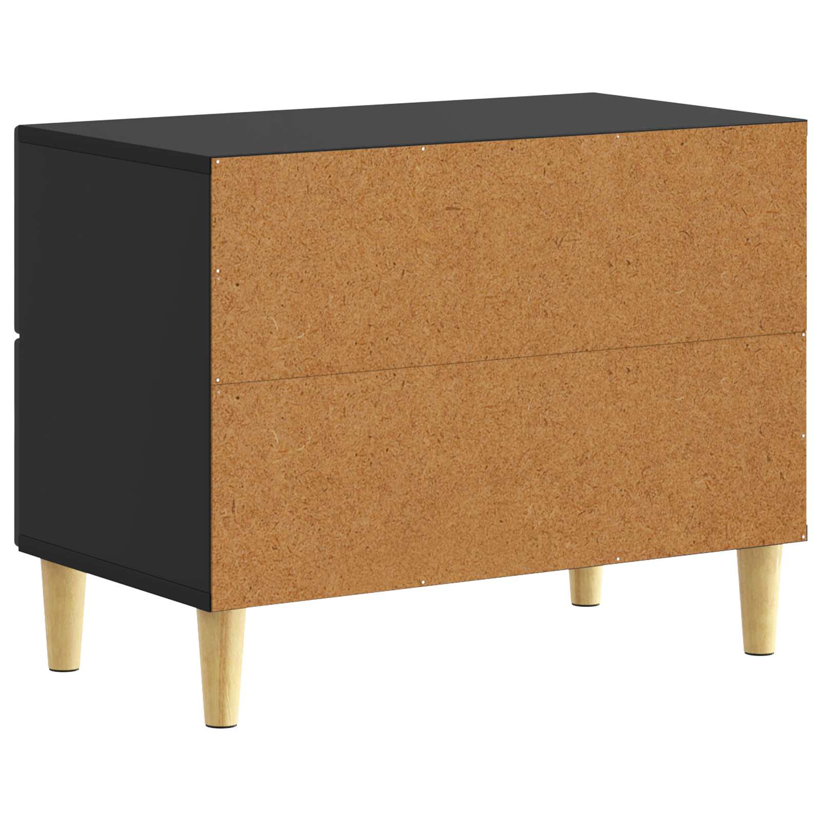 vidaXL Bedside Table Black 62 x 34.5 x 48 cm Engineered Wood 6