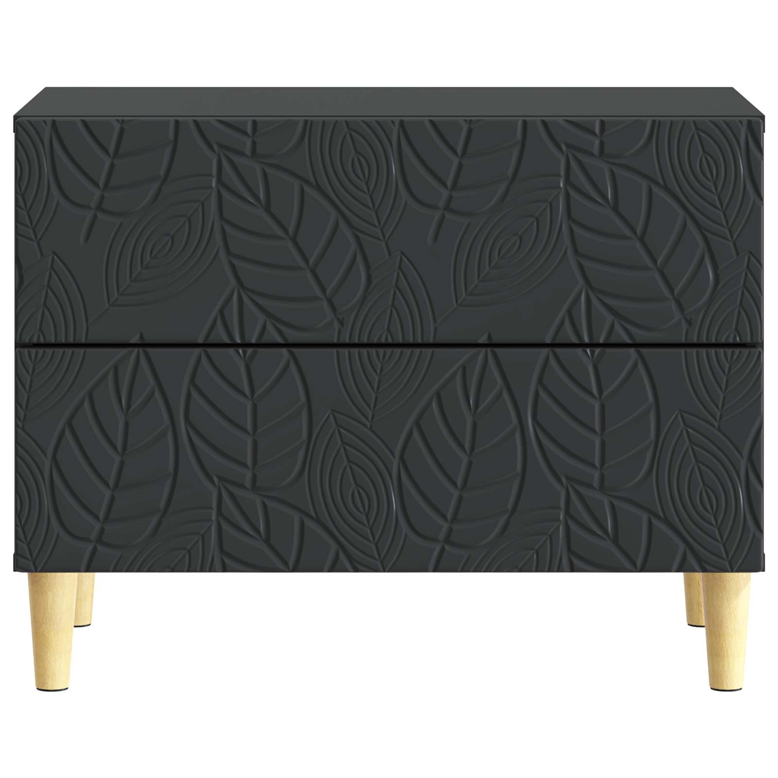 vidaXL Bedside Table Black 62 x 34.5 x 48 cm Engineered Wood 4
