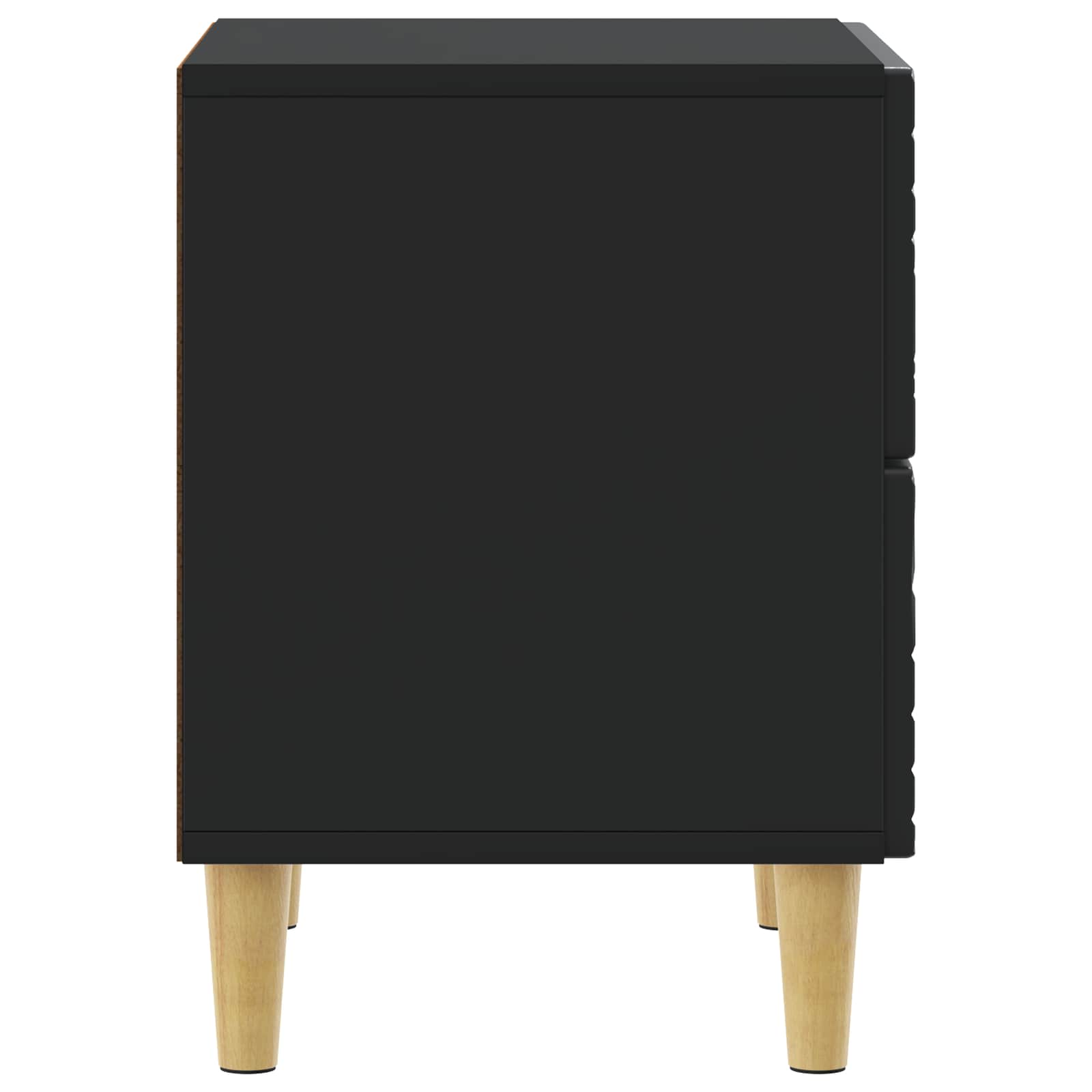 vidaXL Bedside Table Black 62 x 34.5 x 48 cm Engineered Wood 5