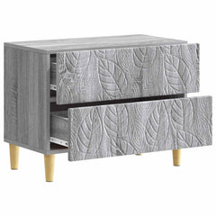 vidaXL Bedside Table Grey Sonoma 62 x 34.5 x 48 cm Engineered Wood 3