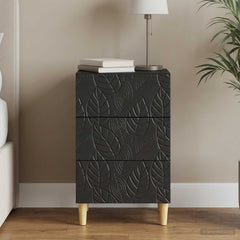 Bedside Table 43 x 41 x 66.5 cm Engineered Wood Black