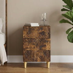 Bedside Table 43 x 41 x 66.5 cm Engineered Wood Smoked oak