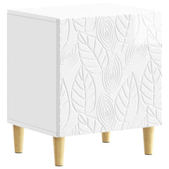 vidaXL Bedside Table High Gloss White 43 x 34.5 x 50 cm 2