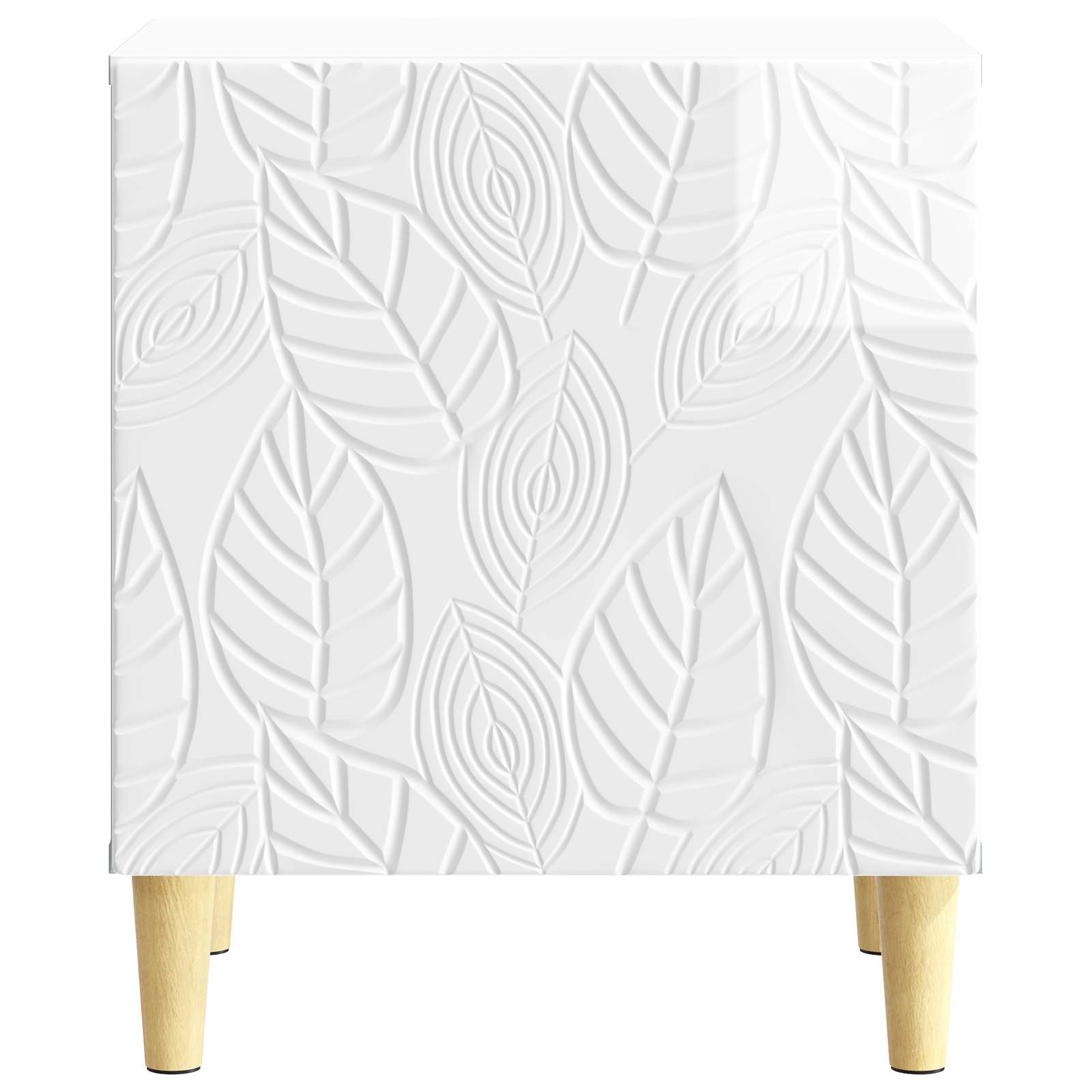 vidaXL Bedside Table High Gloss White 43 x 34.5 x 50 cm 4
