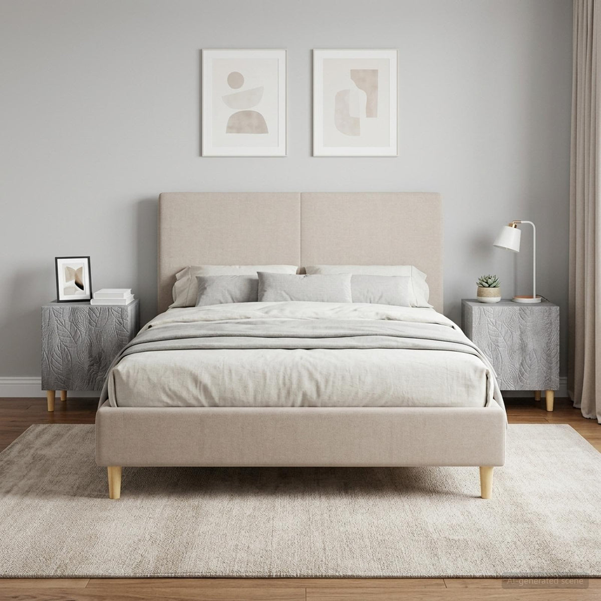 Bedside Table 43 x 34.5 x 50 cm Engineered Wood Grey sonoma 2