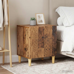 Bedside Table 43 x 34.5 x 50 cm Engineered Wood Old wood 2