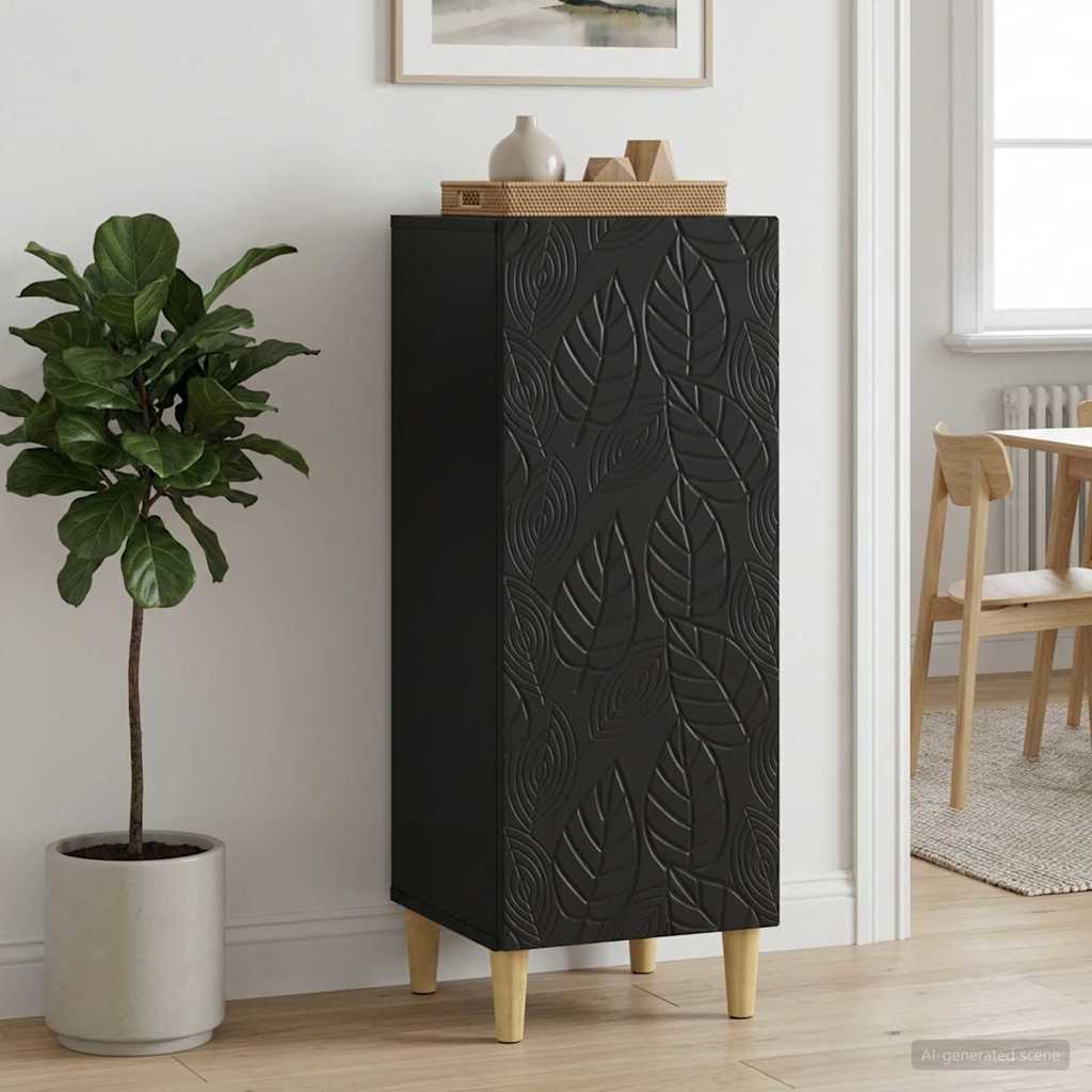 vidaXL Sideboard Black 33 x 34.5 x 90 cm Engineered Wood 3