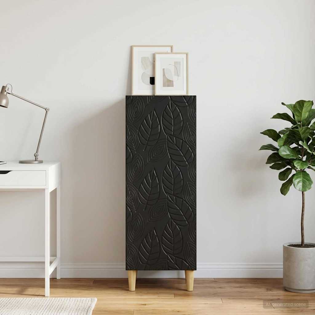 vidaXL Sideboard Black 33 x 34.5 x 90 cm Engineered Wood 1