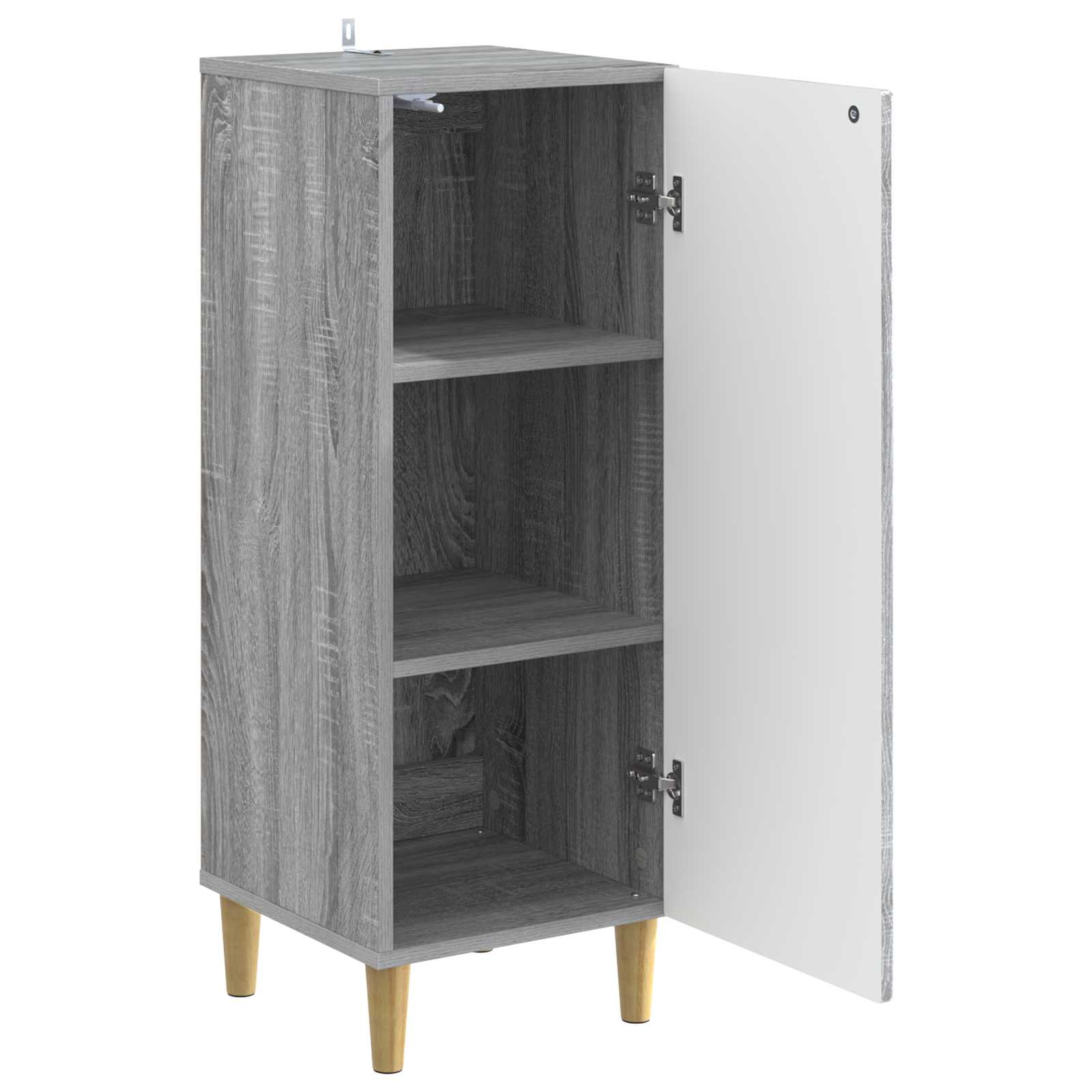 vidaXL Sideboard Grey Sonoma 33 x 34.5 x 90 cm Engineered Wood 3