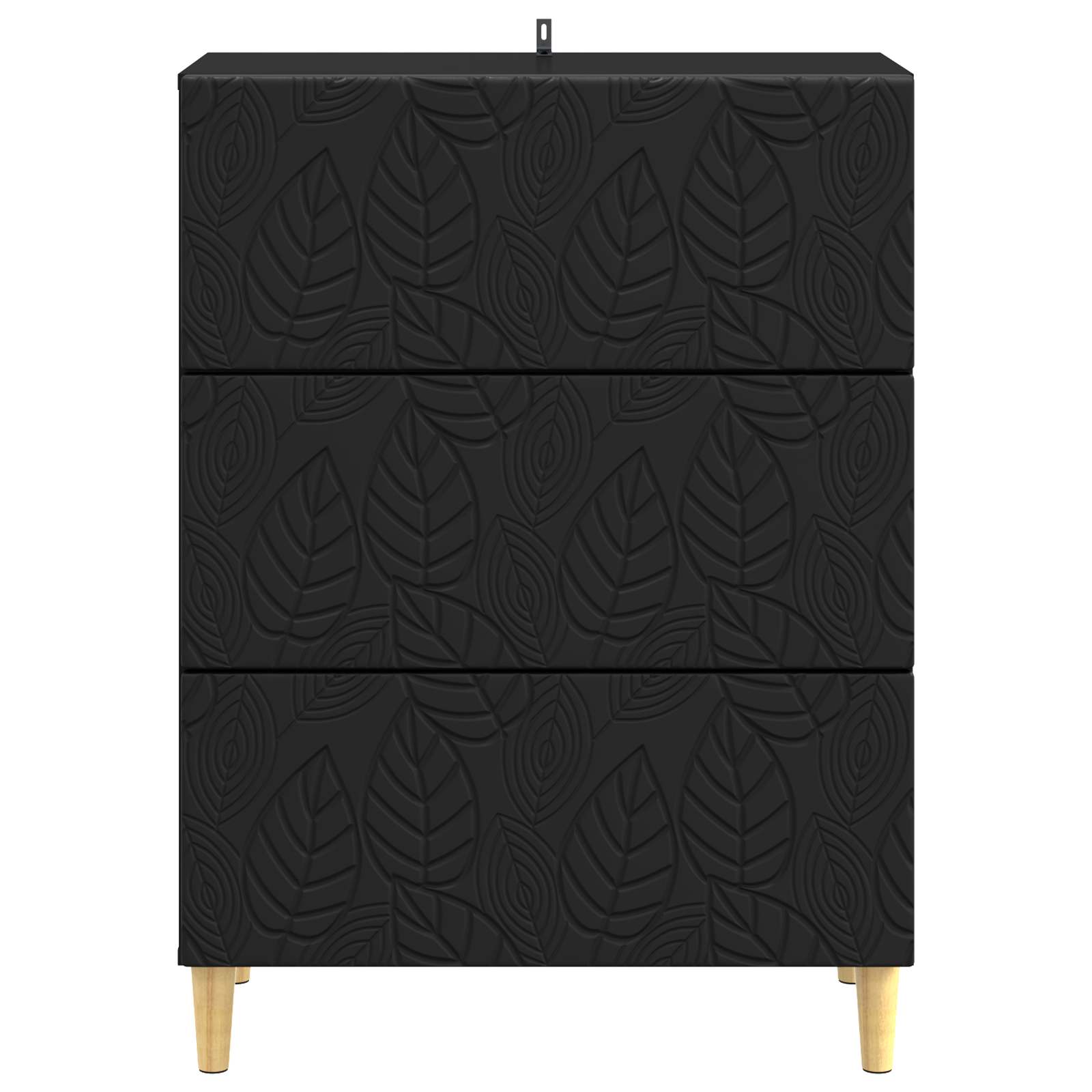 vidaXL Drawer Cabinet Black 66 x 34.5 x 90 cm Engineered Wood 5