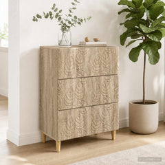 vidaXL Drawer Cabinet Sonoma Oak 66 x 34.5 x 90 cm Engineered Wood 3