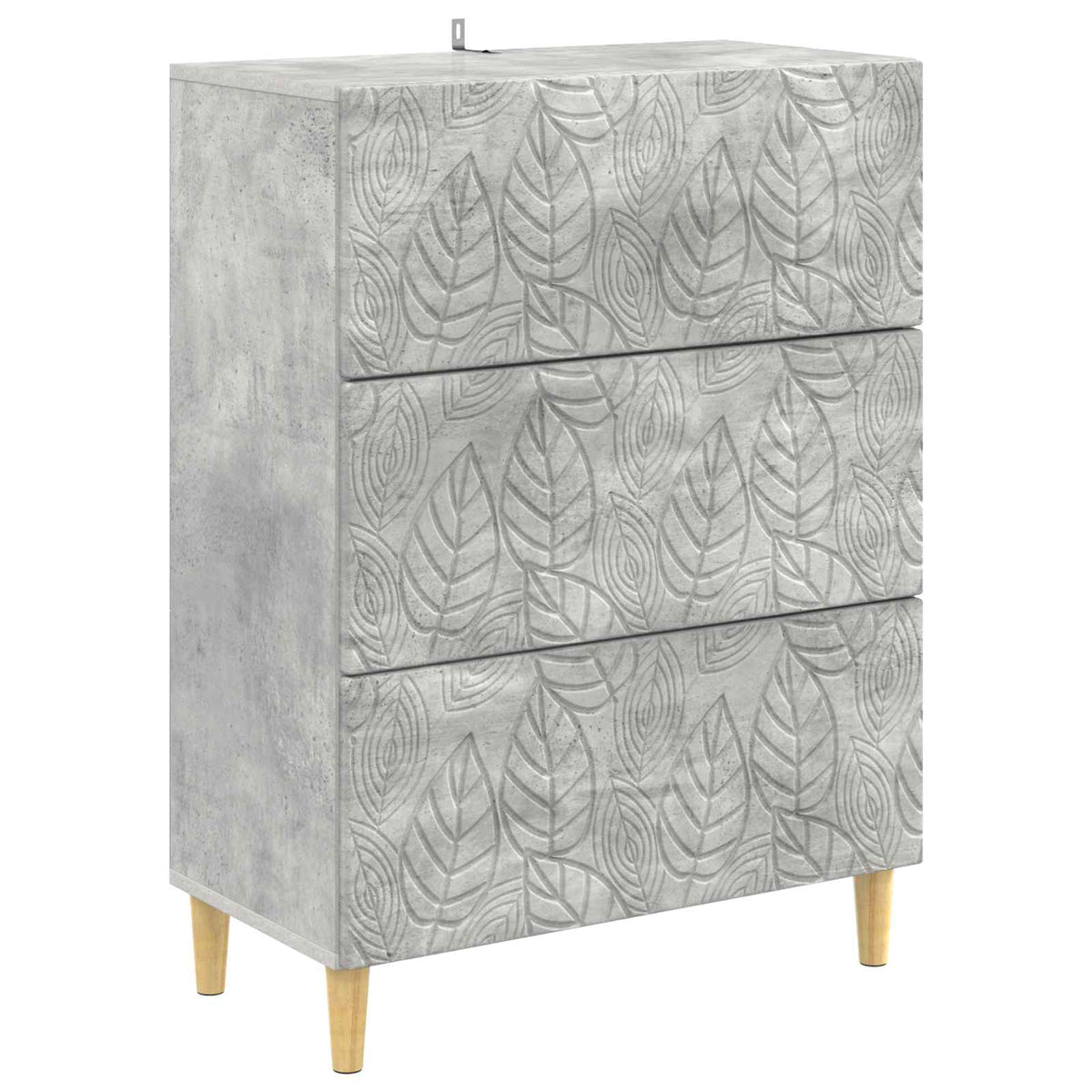 Drawer Cabinet 66 x 34.5 x 90 cm Engineered Wood Concrete grey