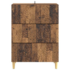 vidaXL Drawer Cabinet Old Wood 66 x 34.5 x 90 cm Engineered Wood 5