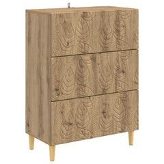 vidaXL Drawer Cabinet 66 x 34.5 x 90 cm Engineered Wood Artisan Oak 2