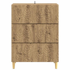 vidaXL Drawer Cabinet 66 x 34.5 x 90 cm Engineered Wood Artisan Oak 5
