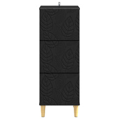vidaXL Drawer Cabinet Black 33 x 34.5 x 90 cm Engineered Wood 5