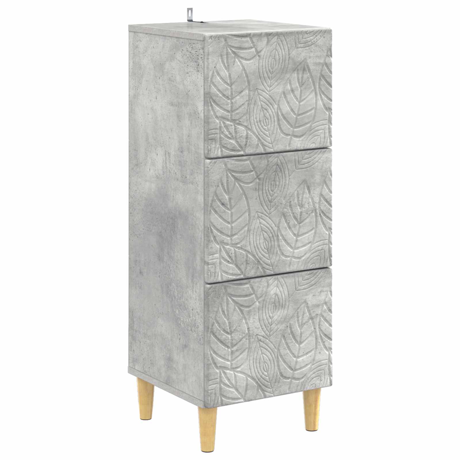vidaXL Drawer Cabinet Concrete Grey 33 x 34.5 x 90 cm Engineered Wood 2