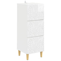 vidaXL Drawer Cabinet High Gloss White 33 x 34.5 x 90 cm 2