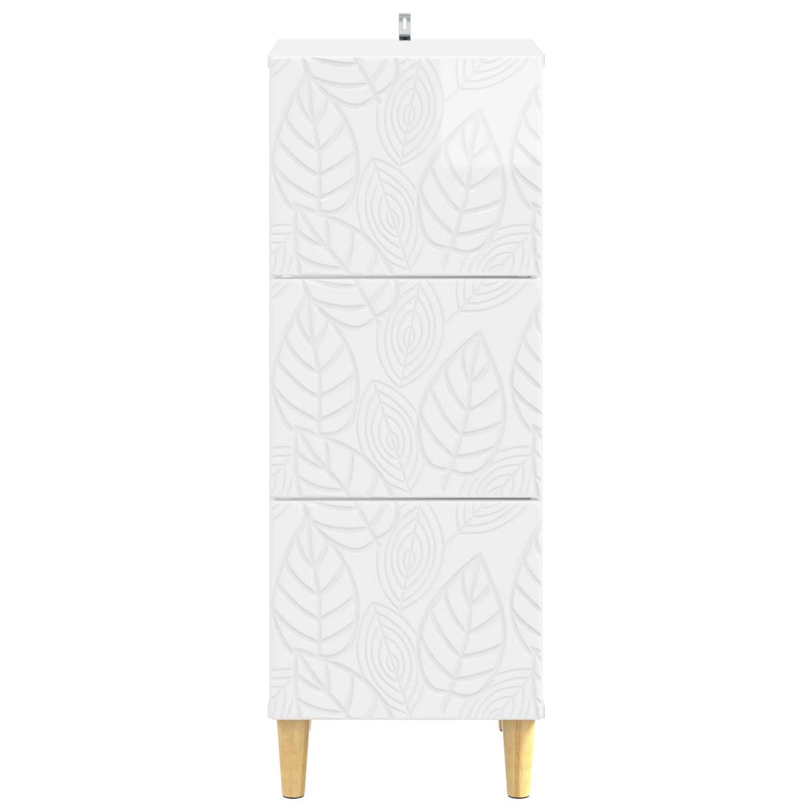 vidaXL Drawer Cabinet High Gloss White 33 x 34.5 x 90 cm 5