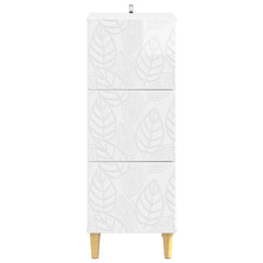vidaXL Drawer Cabinet High Gloss White 33 x 34.5 x 90 cm 5