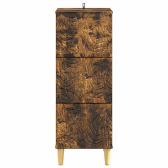 vidaXL Drawer Cabinet Smoked Oak 33 x 34.5 x 90 cm Engineered Wood 5