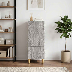 vidaXL Drawer Cabinet Grey Sonoma 33 x 34.5 x 90 cm Engineered Wood 3