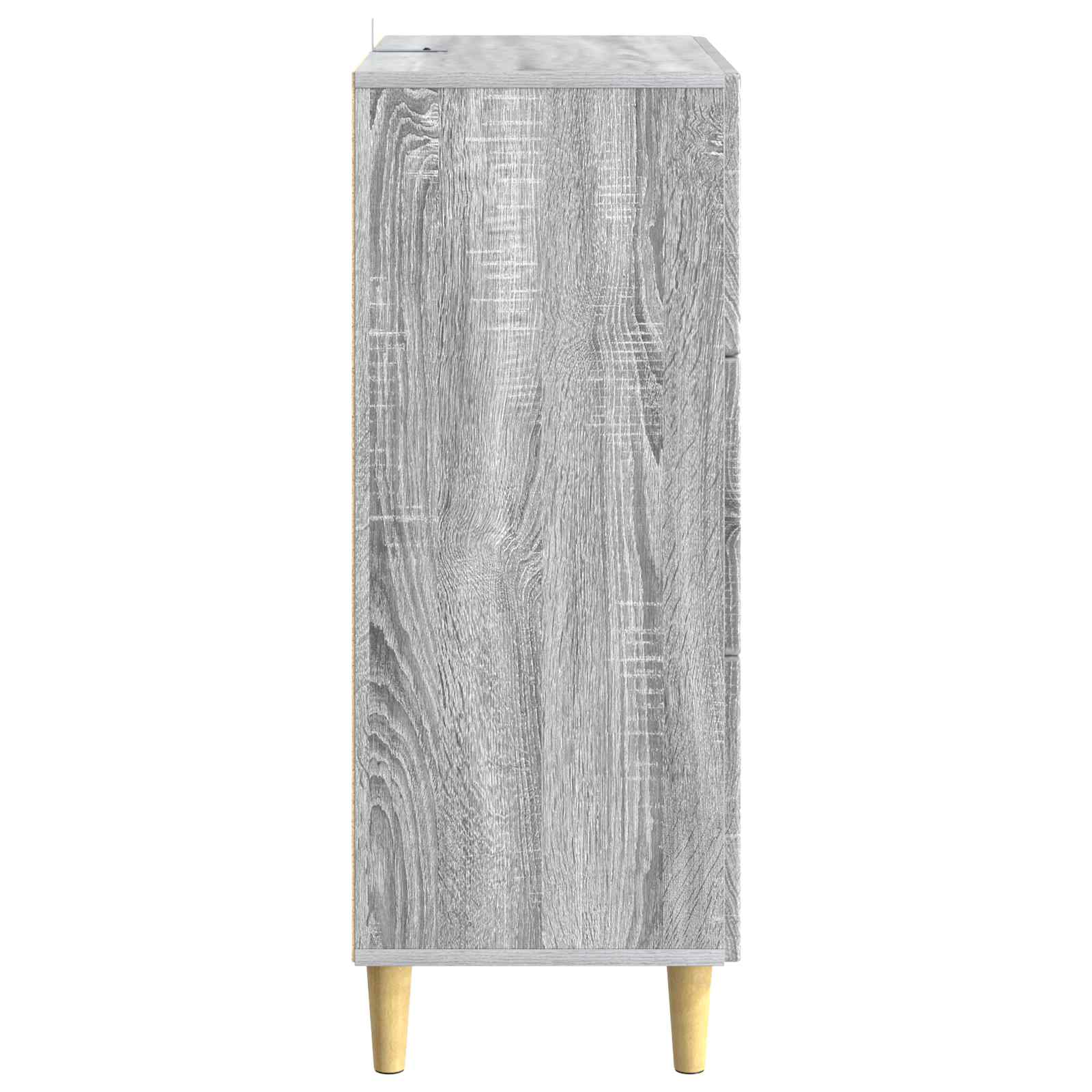 vidaXL Drawer Cabinet Grey Sonoma 33 x 34.5 x 90 cm Engineered Wood 6