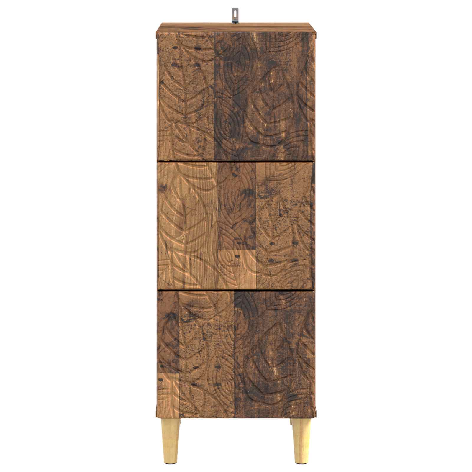 vidaXL Drawer Cabinet Old Wood 33 x 34.5 x 90 cm Engineered Wood 5