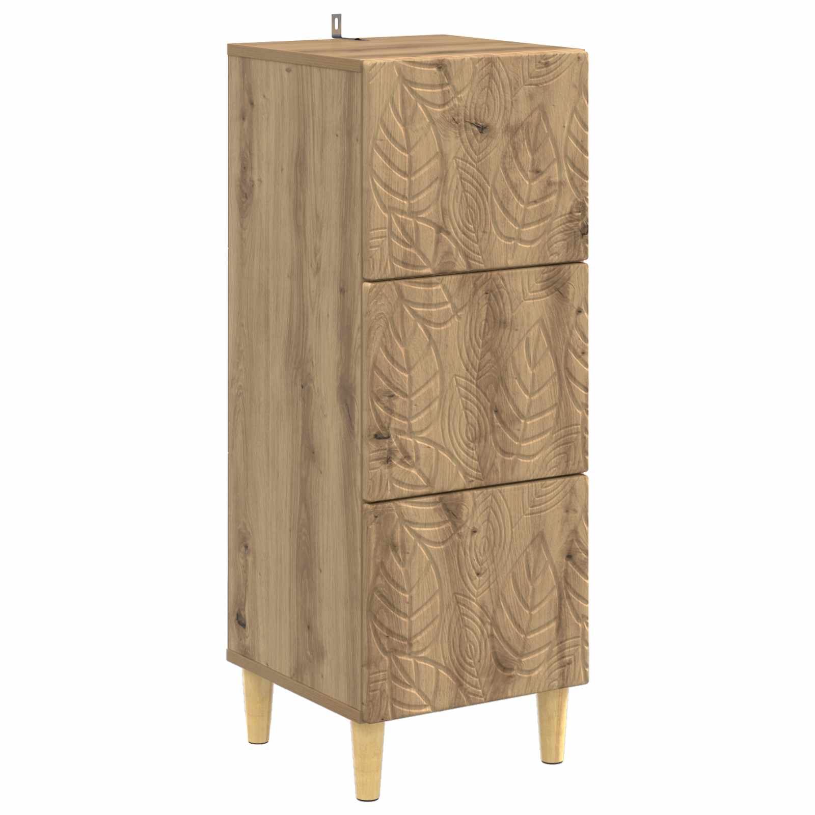 vidaXL Drawer Cabinet 33 x 34.5 x 90 cm Engineered Wood Artisan Oak 2