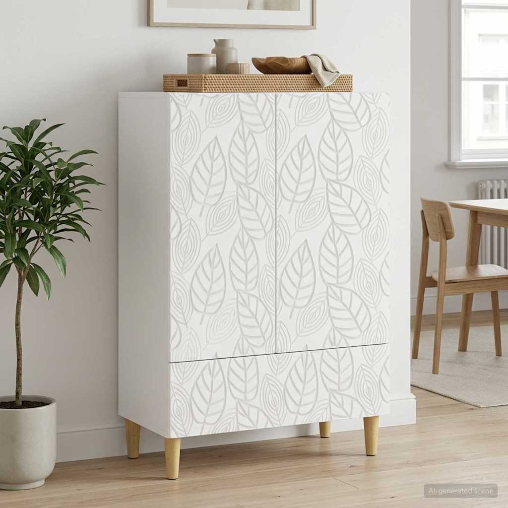Sideboard 66 x 34.5 x 95 cm Engineered Wood White