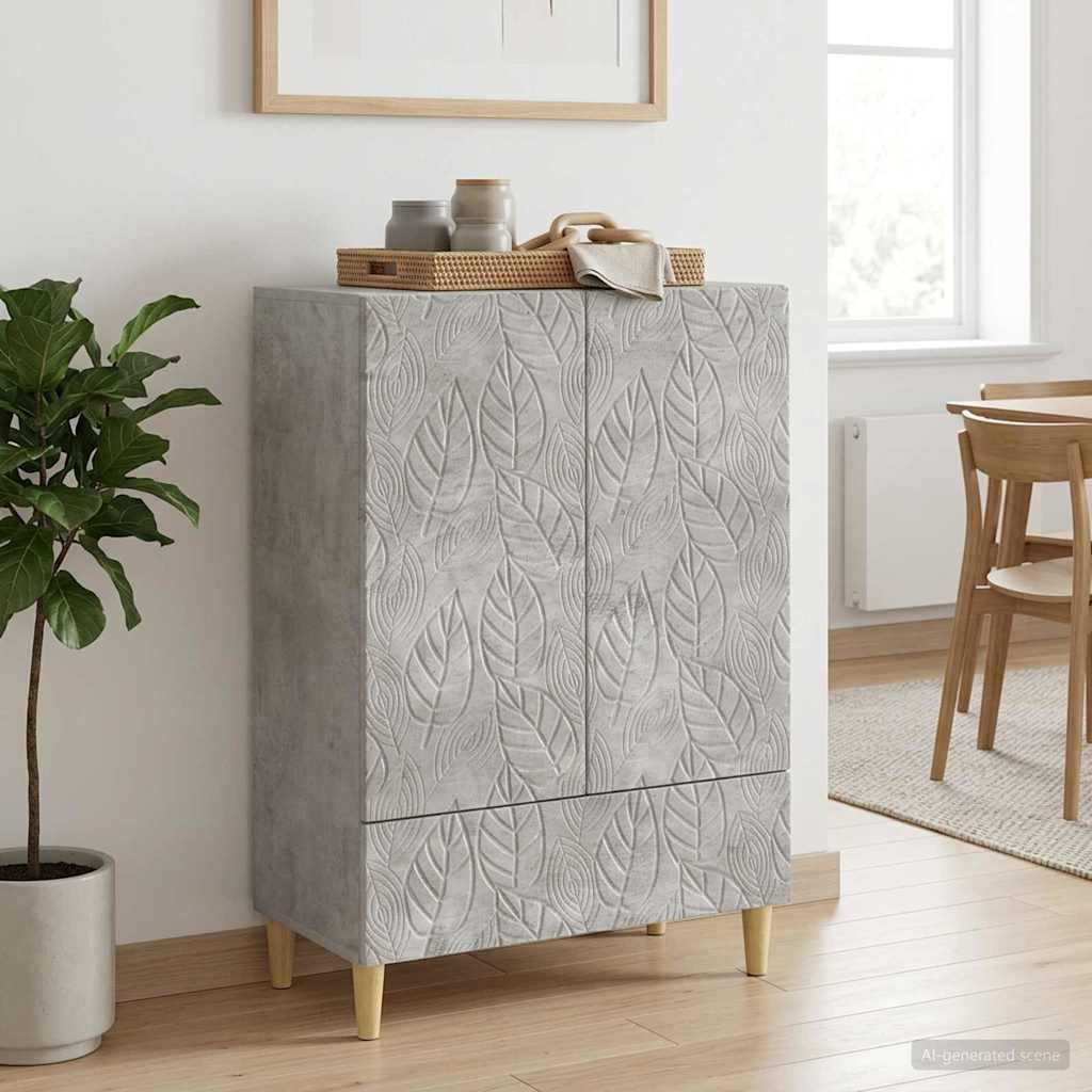 Sideboard 66 x 34.5 x 95 cm Engineered Wood Concrete grey