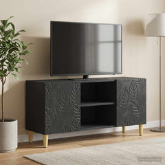 TV Cabinet 102 x 34.5 x 50 cm Engineered Wood Black