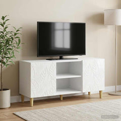 TV Cabinet 102 x 34.5 x 50 cm Engineered Wood High gloss white